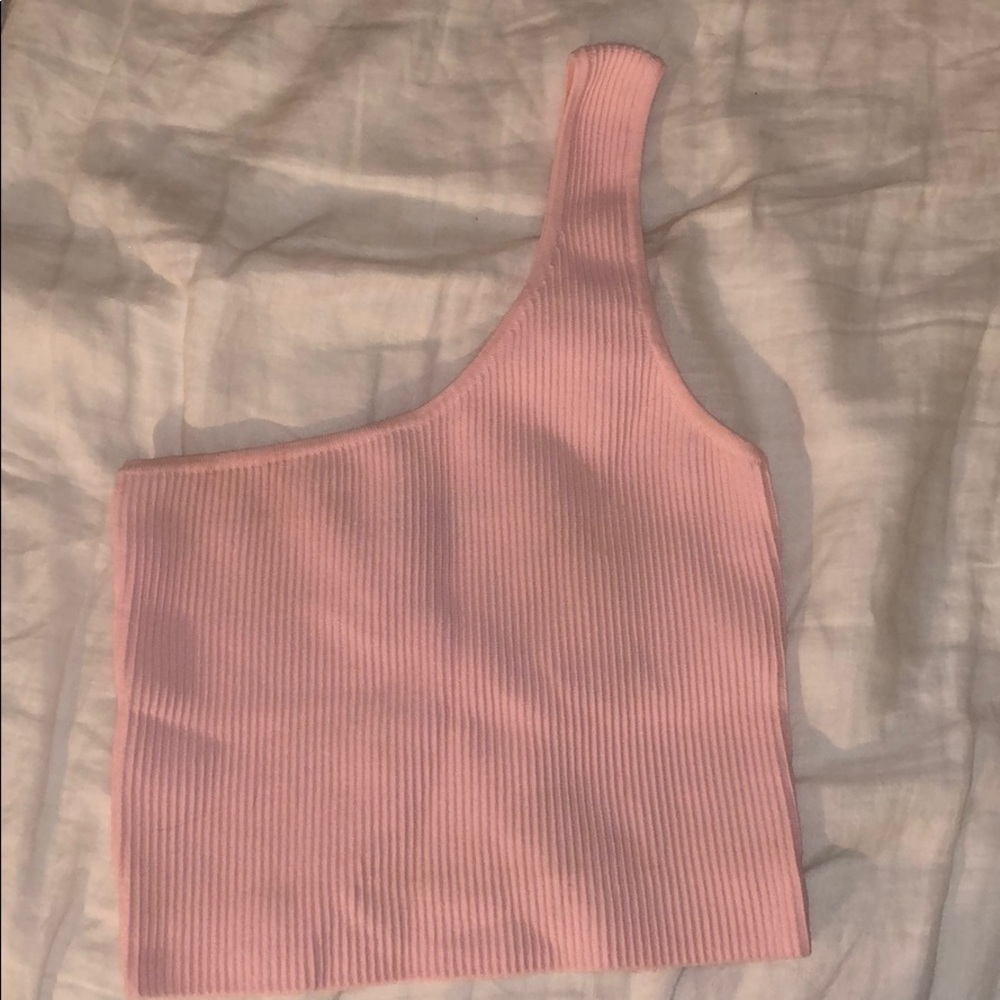 Kendall & Kylie One Shoulder Sweater Tank Top
